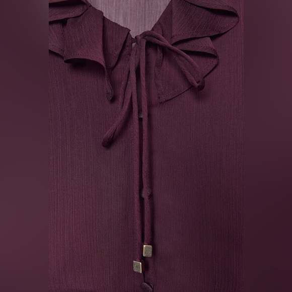 ZARA RUFFLED BLOUSE - Picture 7 of 10